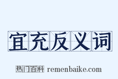 宜充反义词是什么意思的图片